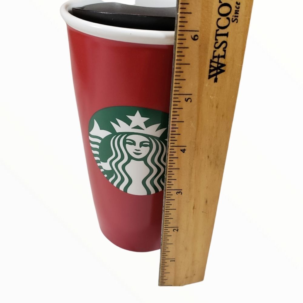 Starbucks Tumbler 2016 Red Coffee Tea Cup With Lid - Picture 5 of 6